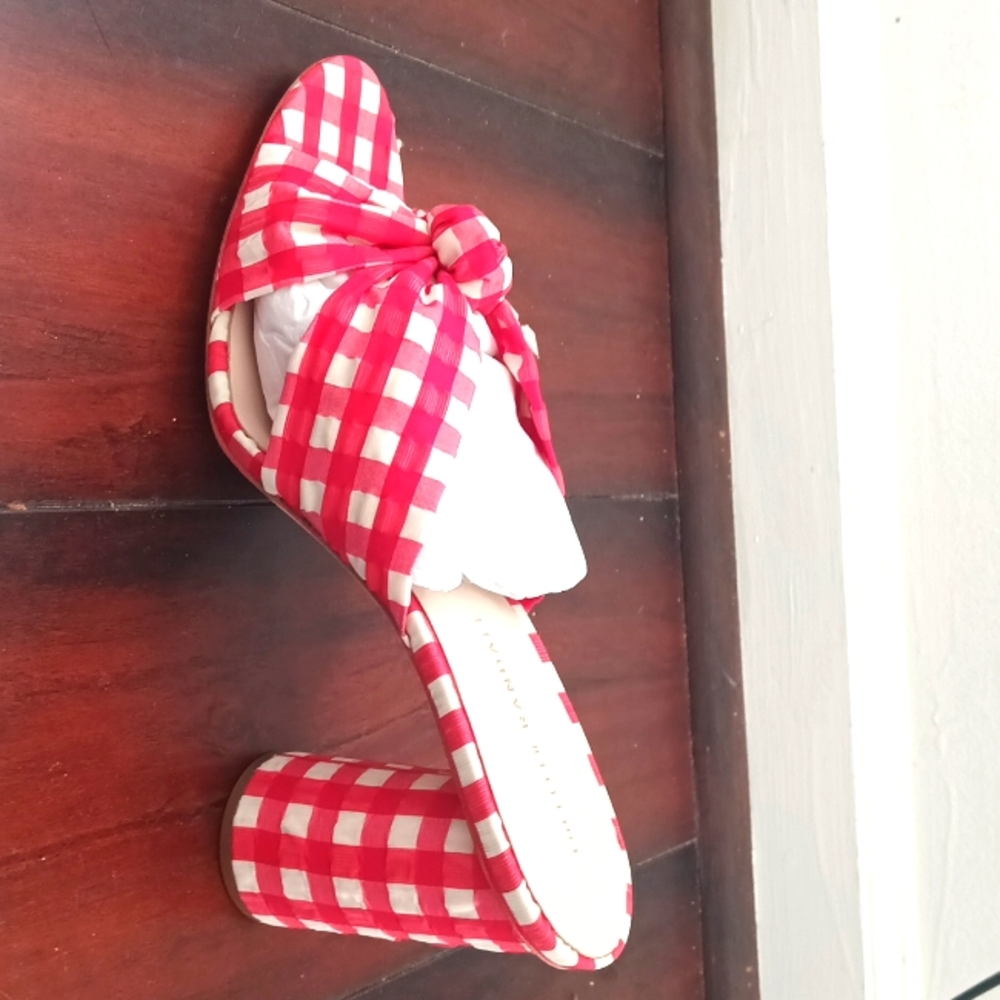 Lorffler Randall red and white heels NWOT